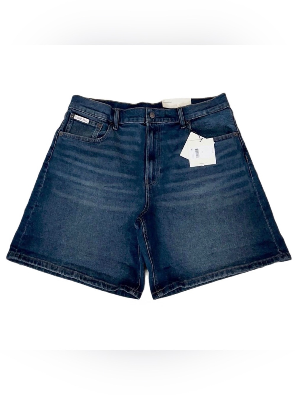 Calvin Klein Jeans Dark Blue Denim A- Line High-Rise Shorts, NWT, Waist 32